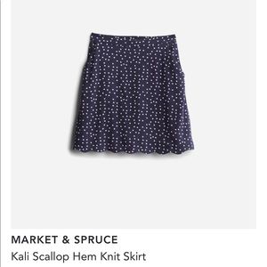 Navy Blue polka dot skirt